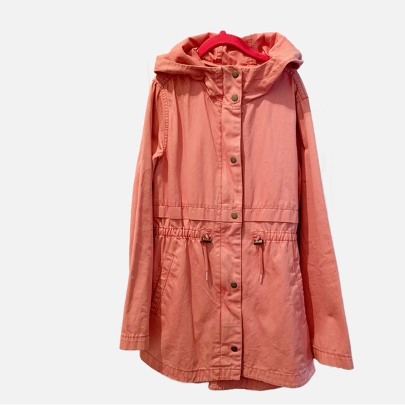 Girl’s Pink/Peach Hooded Jacket - Picture 1 of 2